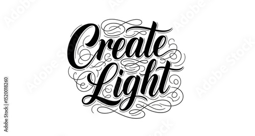 Create Light Calligraphic Text Design | Inspirational Message for Posters, T-Shirts, and Social Media Graphics