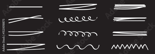 Wallpaper Mural Swift crossed and wavy underlines. Underline markers collection. Vector illustration of scribble lines isolated on white background. Realistic Rough Black, Red and yellow Marker Brush Ink. Eps 10 Torontodigital.ca