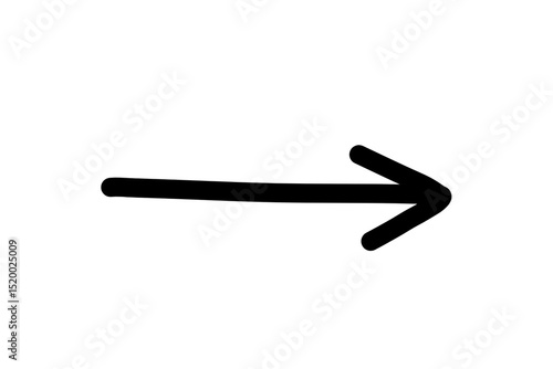 Hand-Drawn Scribble Arrow Marker Sketch, Rough Doodle Style