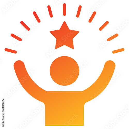 Confidence Glyph Gradient Icon