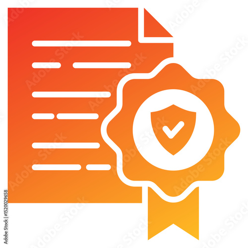 Authenticity Glyph Gradient Icon