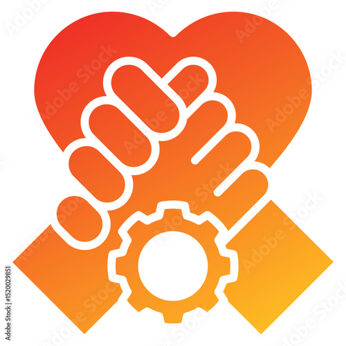 Support Glyph Gradient Icon