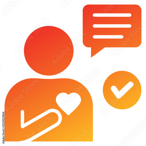 Honestly Glyph Gradient Icon