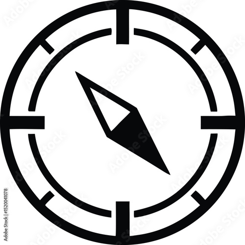 Monochrome line illustration of a timekeeping device with transparent background
