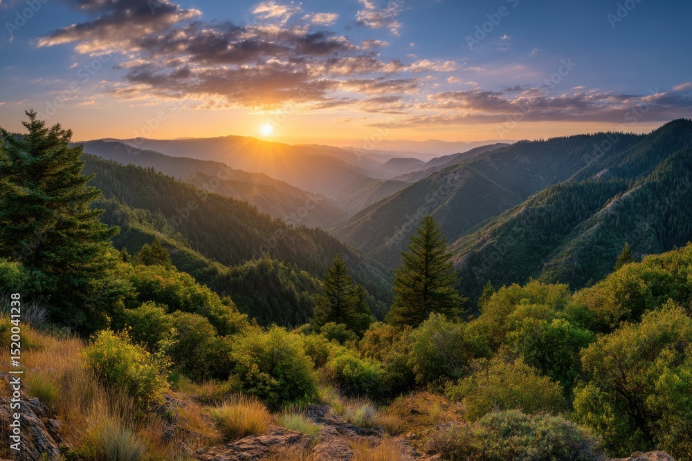 Fototapeta premium Serene wilderness scene perfect for travel, adventure, and nature-themed projects
