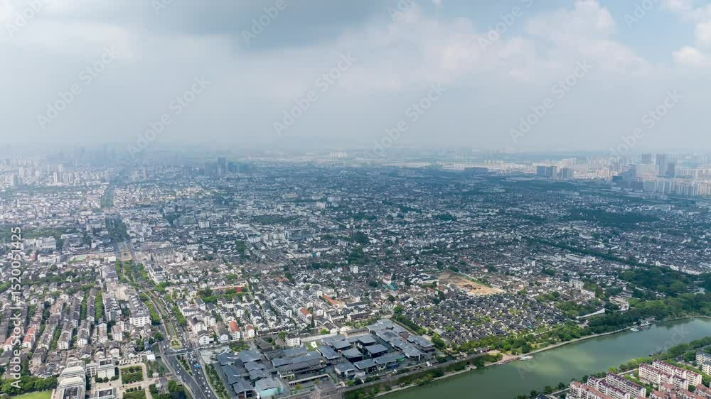 中国,江苏省,苏州市,苏州园林,中式庭院,航拍,延时摄影 中国,江苏省,苏州市,苏州园林,中式庭院,航拍,延时摄影