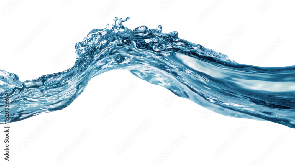 Obraz premium Water Wave: A dynamic display of pure, flowing water frozen in time, capturing the elegance and power of the ocean's essence.