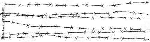 Adobe Illustrator ArtworkBarbed wire background. Vector illustration isolated on white.