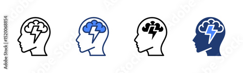 Depression icon sheet multiple style collection