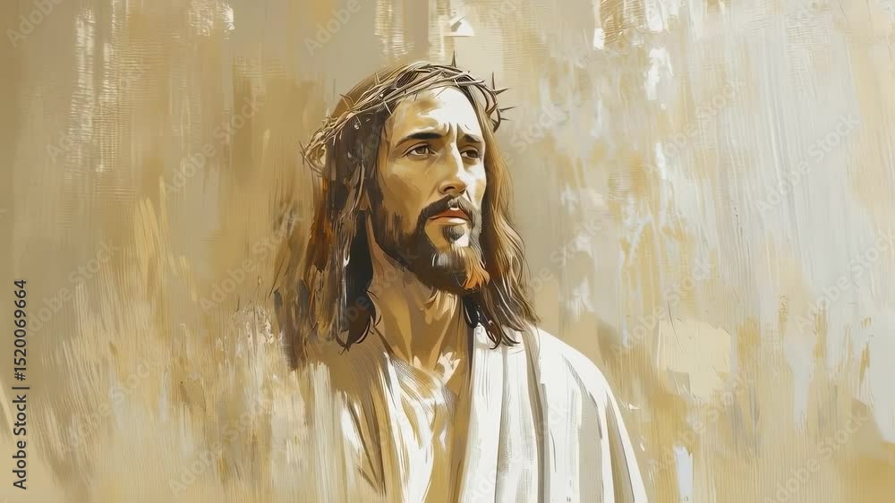 The Savior Jesus Christ is in thorns of the crown. For publications in church publications, passionate Friday, Sunday worship The Savior Jesus Christ is in thorns of the crown. For publications in church publications, passionate Friday, Sunday worship