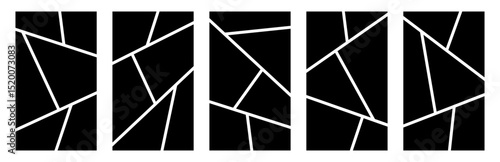 Image collage layout template collection black color for photo album, comic page, flyer, banner, poster, brochure, booklet, memory wall vector 10 eps
