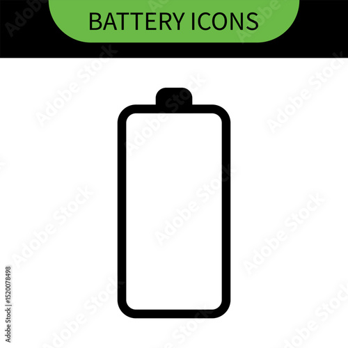 A battery icon with charge levels from full (green) to low (red), with a charging symbol on the first, representing power, energy storage, and readiness for use in electronic devices