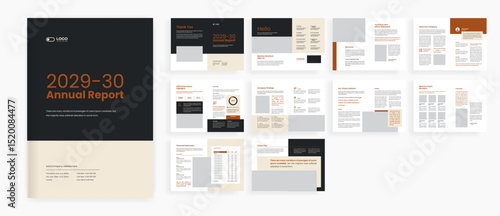 Annual report brochure template design