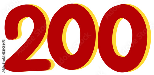 200 text number celebrates elements objects 