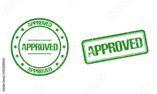 approved in grunge stamp style