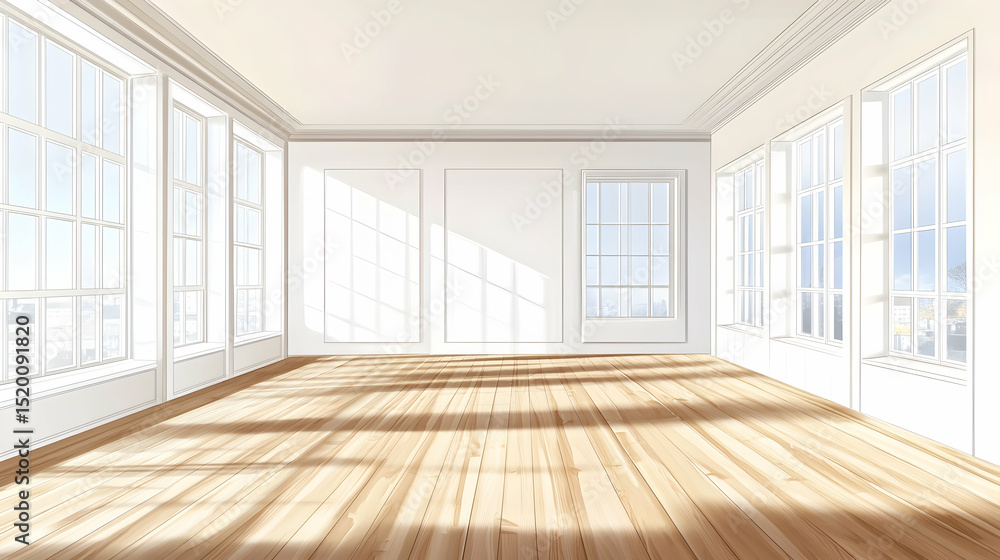 illustration of a spacious empty D3942 illustration of a spacious empty D3942