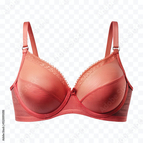 realistic beautiful cotton bra in different color style isolated on transparent background