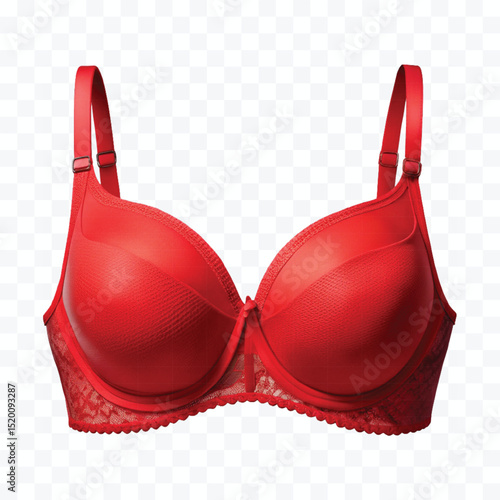 realistic beautiful cotton bra in different color style isolated on transparent background