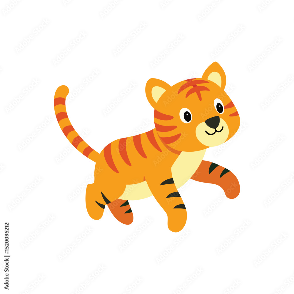 Obraz premium baby tiger jumping vector