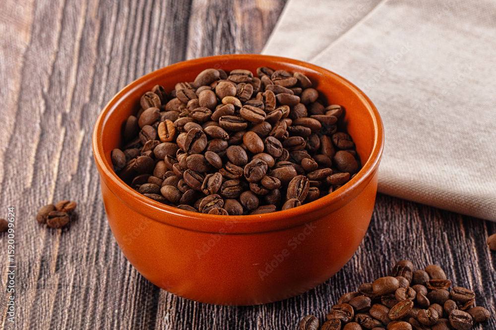 Fototapeta premium Roasted brown araboca coffee beans