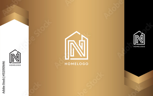 Letter N Home and Building Logo