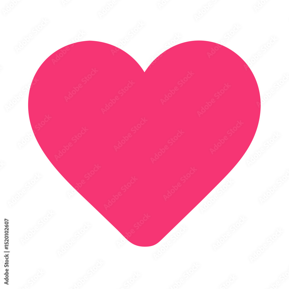 Vibrant Pink Heart Shape Symbolizing Love and Affection in a Playful Design Vibrant Pink Heart Shape Symbolizing Love and Affection in a Playful Design