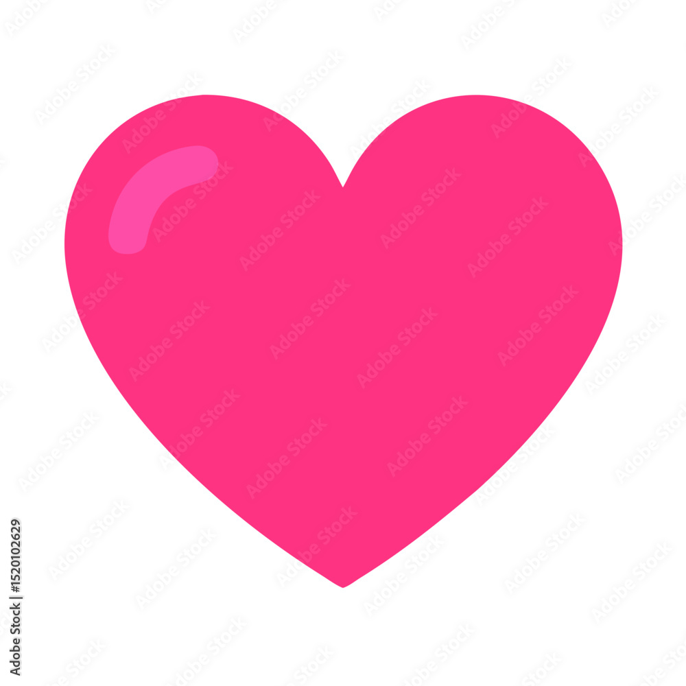 Vibrant Pink Heart Shape Symbolizing Love and Affection in a Playful Design Vibrant Pink Heart Shape Symbolizing Love and Affection in a Playful Design