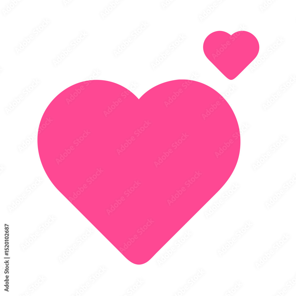 Vibrant Pink Heart Shape Symbolizing Love and Affection in a Playful Design Vibrant Pink Heart Shape Symbolizing Love and Affection in a Playful Design