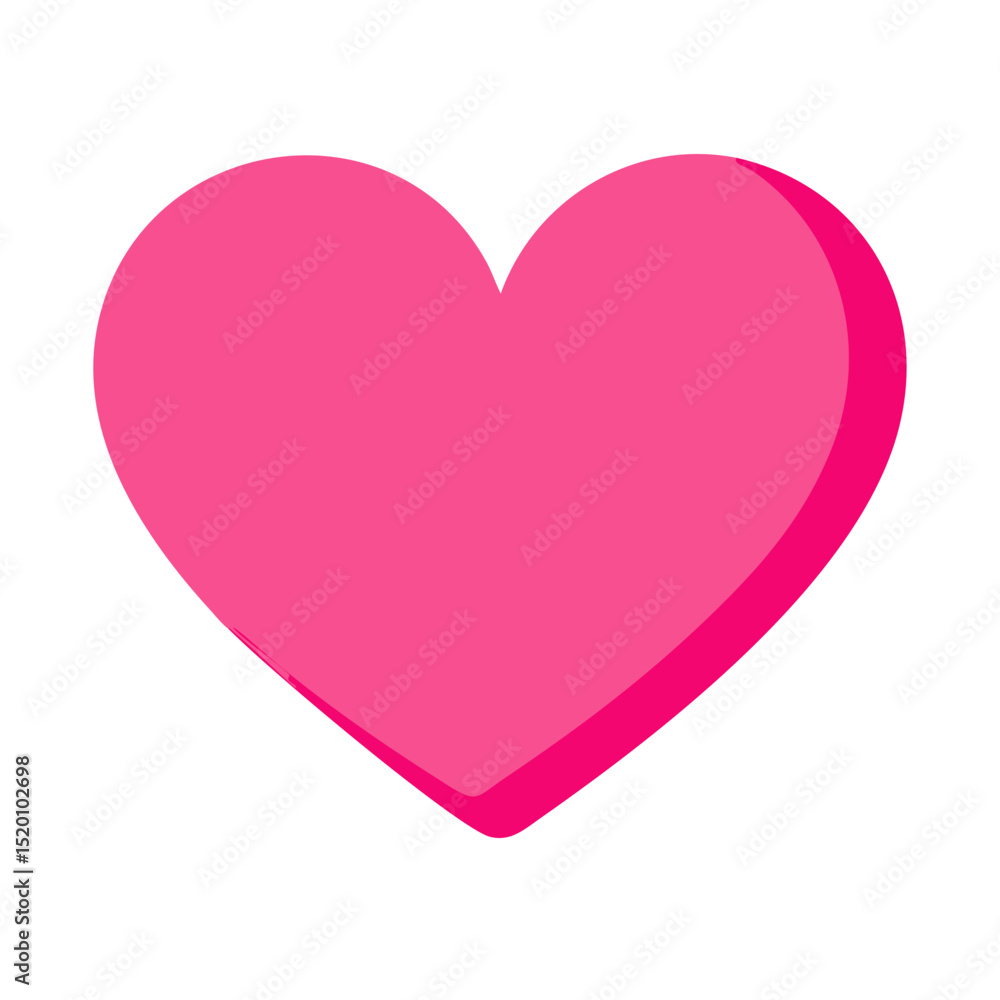 Vibrant Pink Heart Shape Symbolizing Love and Affection in a Playful Design Vibrant Pink Heart Shape Symbolizing Love and Affection in a Playful Design