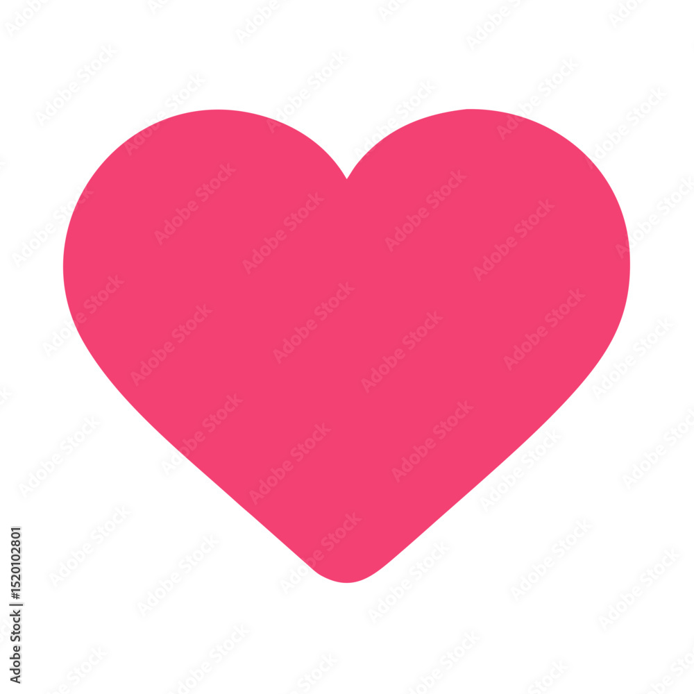 Vibrant Pink Heart Shape Symbolizing Love and Affection in a Playful Design Vibrant Pink Heart Shape Symbolizing Love and Affection in a Playful Design