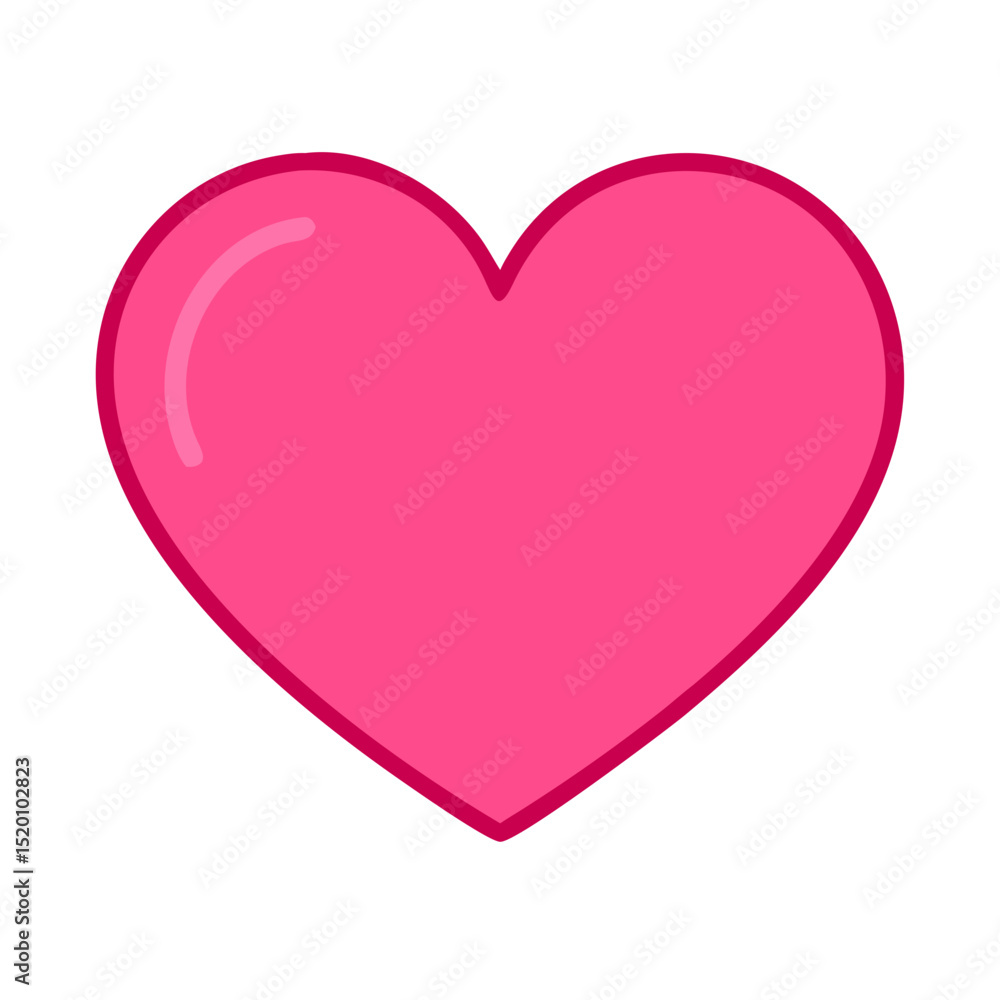 Vibrant Pink Heart Shape Symbolizing Love and Affection in a Playful Design Vibrant Pink Heart Shape Symbolizing Love and Affection in a Playful Design