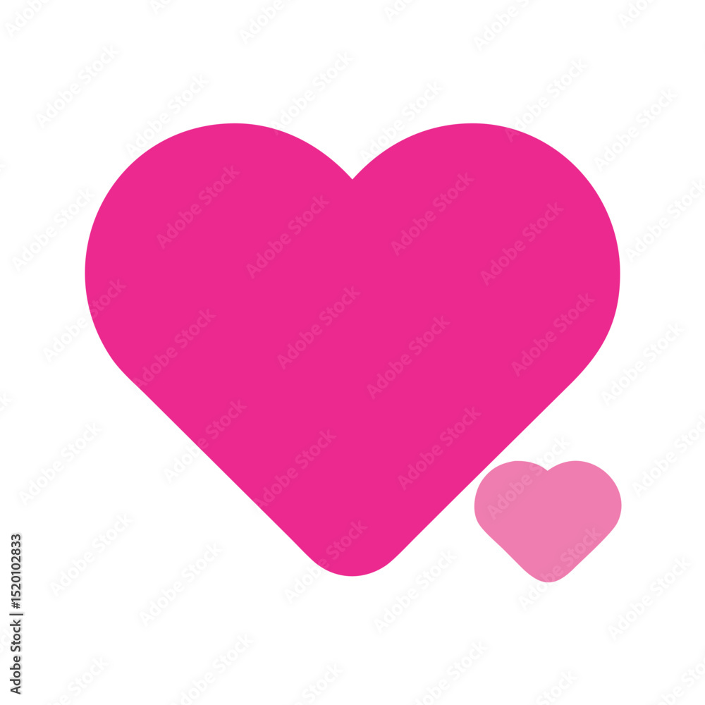 Vibrant Pink Heart Shape Symbolizing Love and Affection in a Playful Design Vibrant Pink Heart Shape Symbolizing Love and Affection in a Playful Design