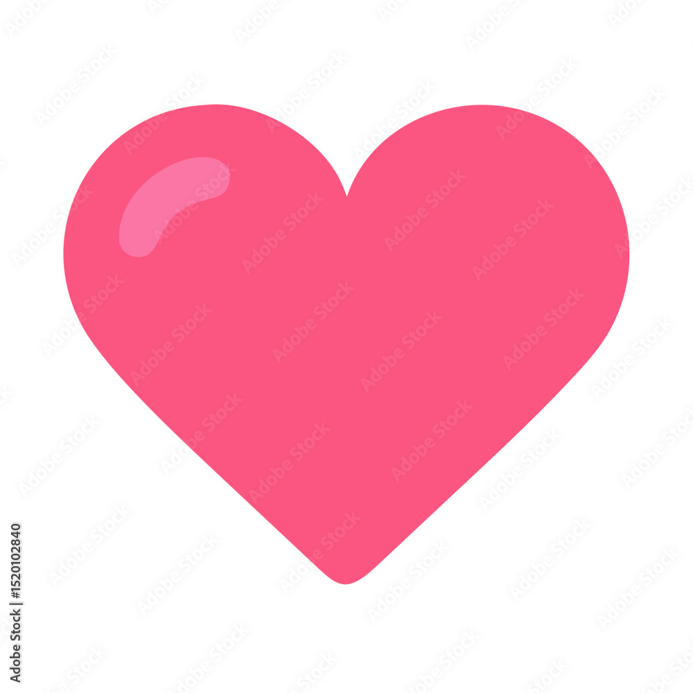 Vibrant Pink Heart Shape Symbolizing Love and Affection in a Playful Design Vibrant Pink Heart Shape Symbolizing Love and Affection in a Playful Design