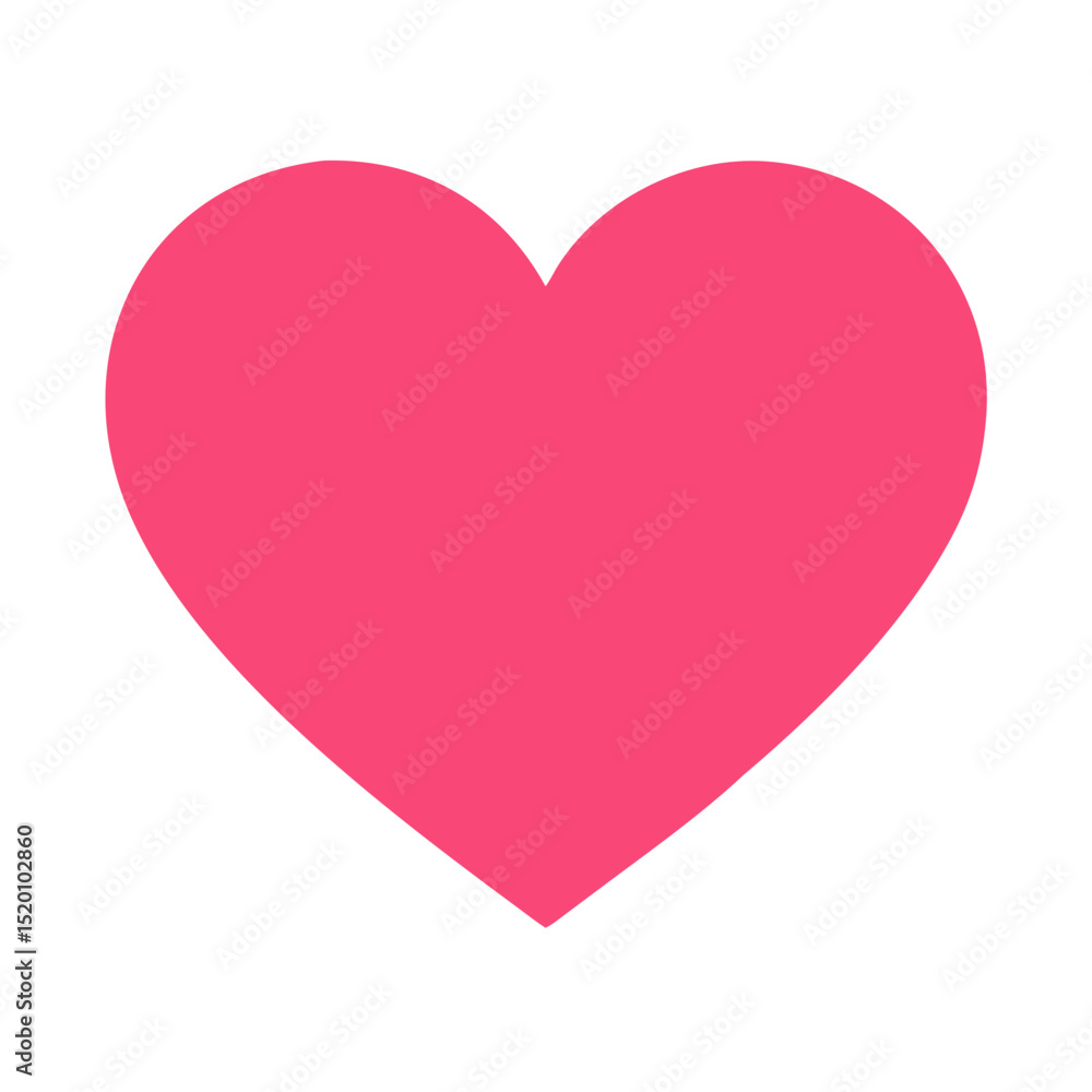 Vibrant Pink Heart Shape Symbolizing Love and Affection in a Playful Design Vibrant Pink Heart Shape Symbolizing Love and Affection in a Playful Design