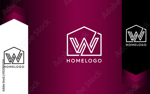 Letter W Home and Building Logo