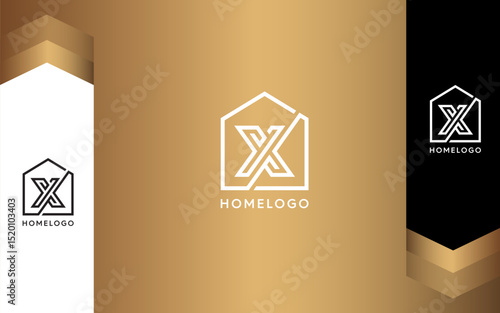 Letter X Home and Building Logo