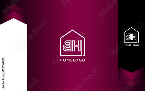 Letter BH Home and Building Logo