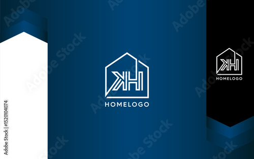 Letter KH Home and Building Logo