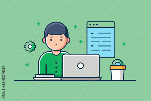 Personal office, focus scene, workspace dedication, work efficiency, personal project, work progress, professional development, individual task, work management, dedication management.