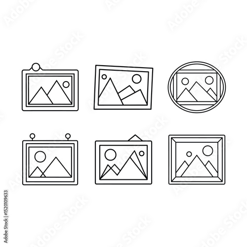 Clean photo crop icon graphic, perfect for digital, UI, and editing design projects.
