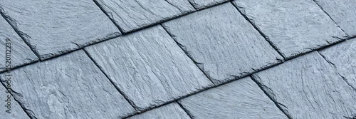 Panel kuchenny z motywem Panorama of clean grey slate roof tiles for use as a background texture