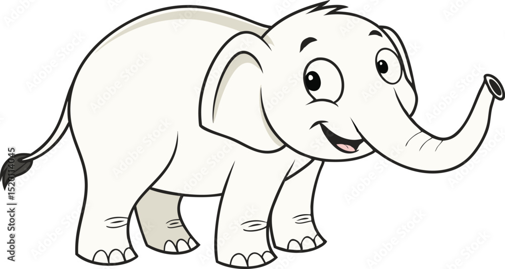 Fototapeta premium cartoon elephant cartoon