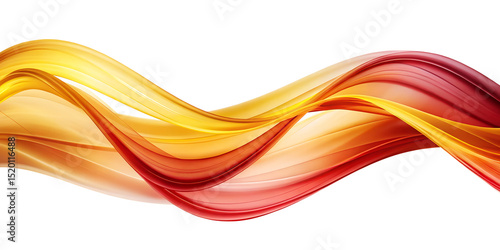 abstract orange wave on transparent background