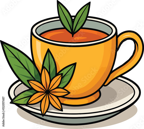 cup of tea with leaves