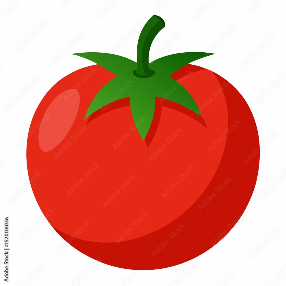 Single red tomato isolated on white background Single red tomato isolated on white background