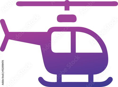 Simple Helicopter Icon Design Templates for Aviation Transportation and Emergency Services with Vector Graphics and Customizable Elements for Various Applications