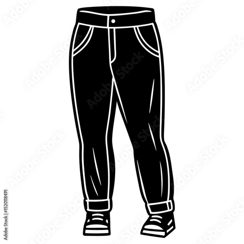 Holographic Joggers Vector on White
