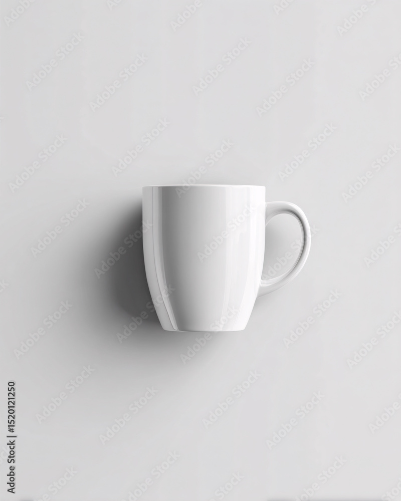 Obraz premium White Ceramic Mug on White Background
