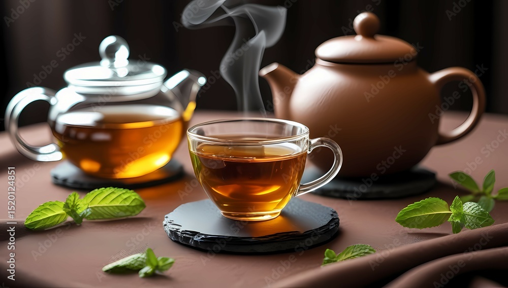 Fototapeta premium cup of tea with mint