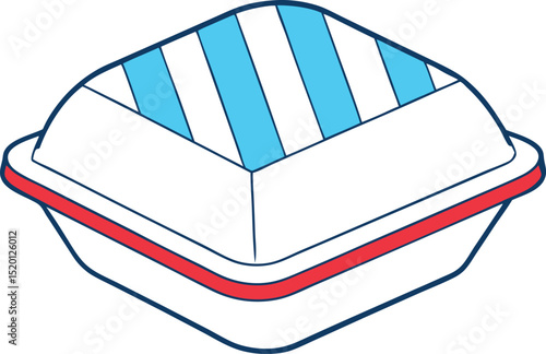 packaging clamshell vector art on transparent background